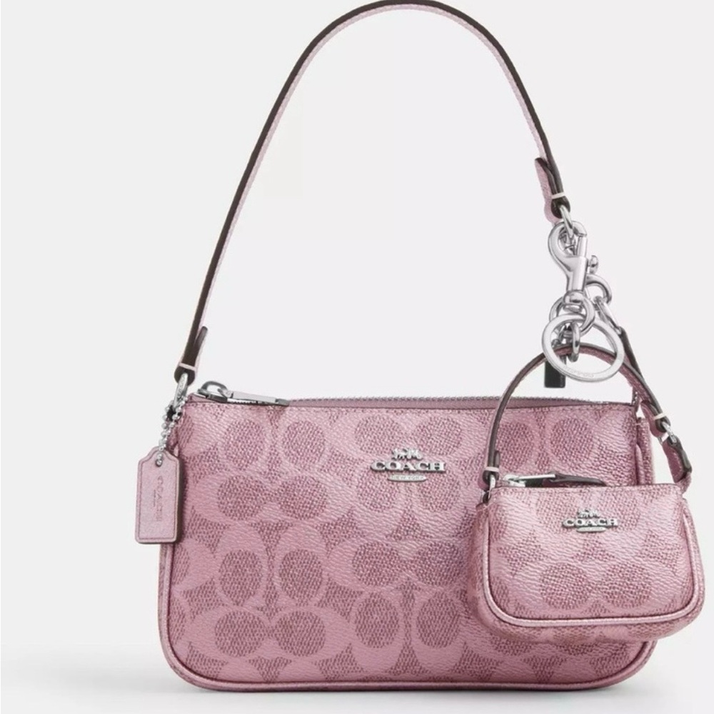 Coach Boxed Nolita 19 And Nolita Bag Charm Set In Signature pink Canvas